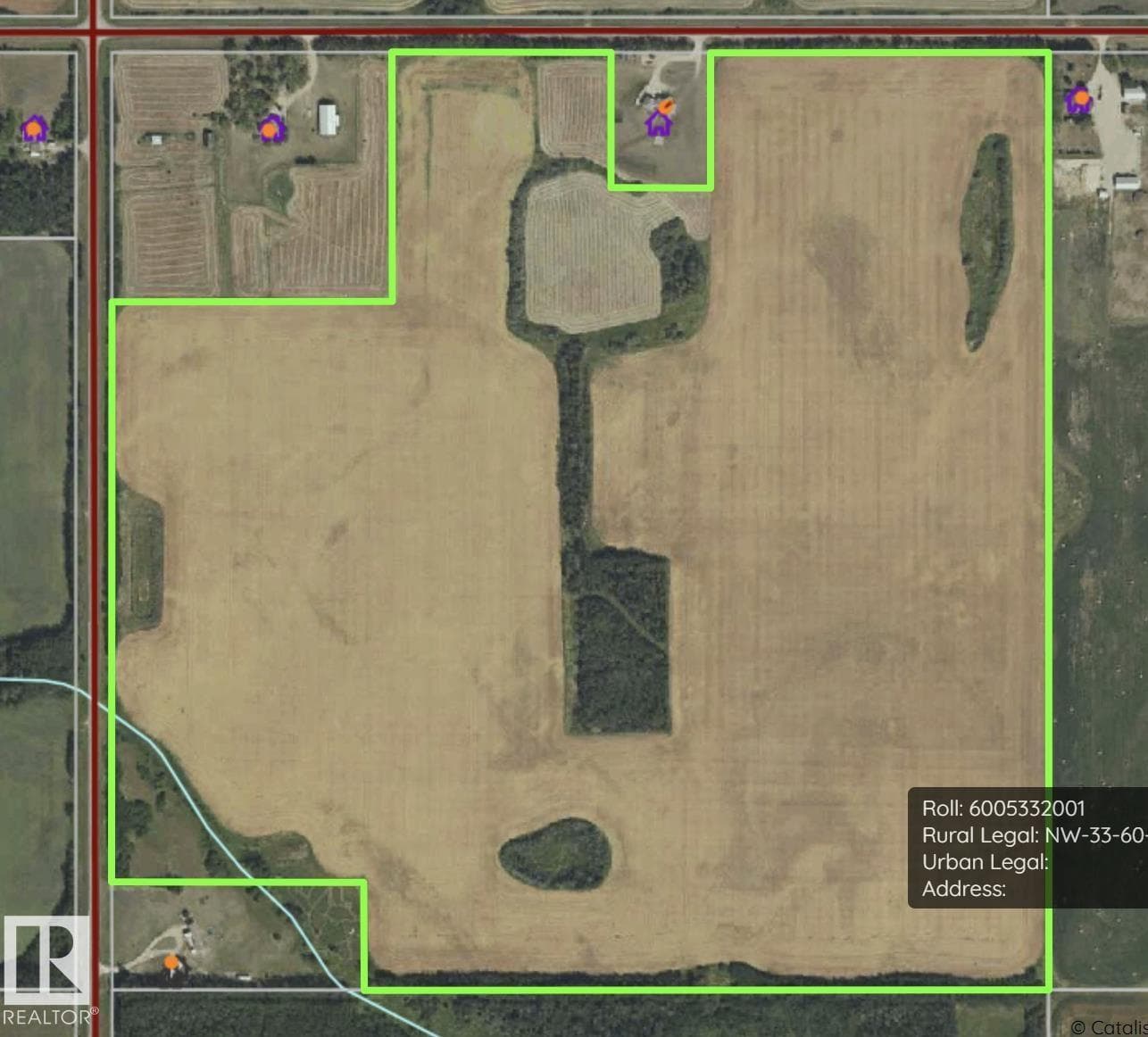 vacant land at NW 33-60-5-W 4 — $525,000