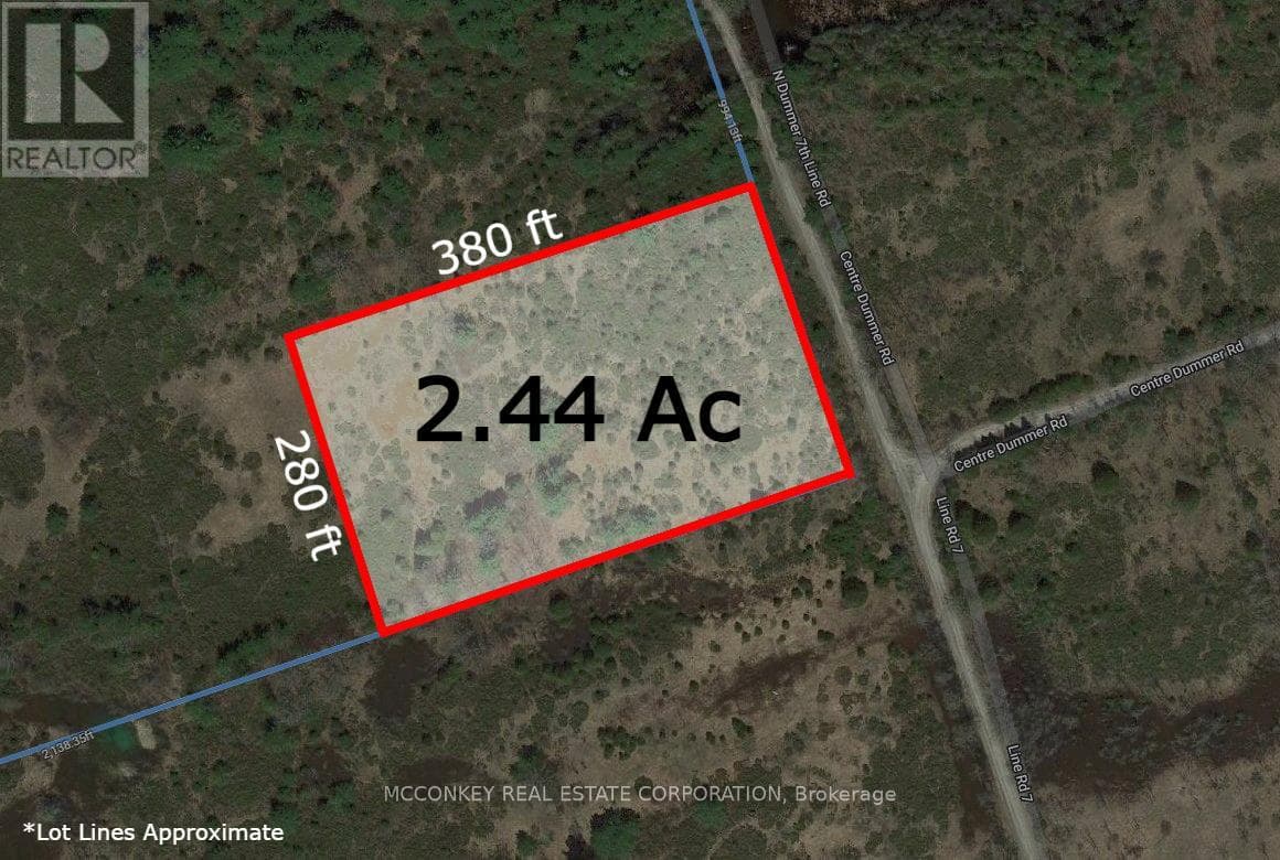 vacant land at 00 N. DUMMER 7TH LINE ROAD — $275,000