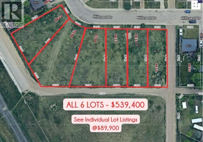 vacant land at 9613 Hillcrest Drive — $539,400