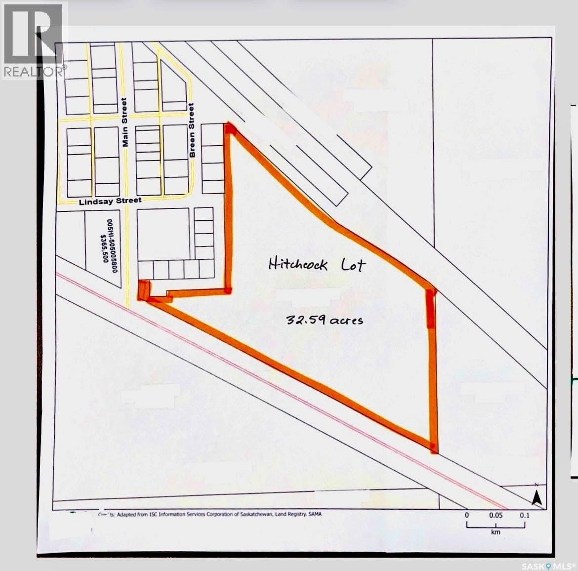 vacant land at Hitchcock 32.59 acre SW 1/4, sec 23-3-9-2 Mer — $240,000