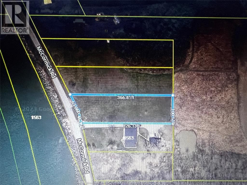 vacant land at 1561 McCormick ROAD — $125,000