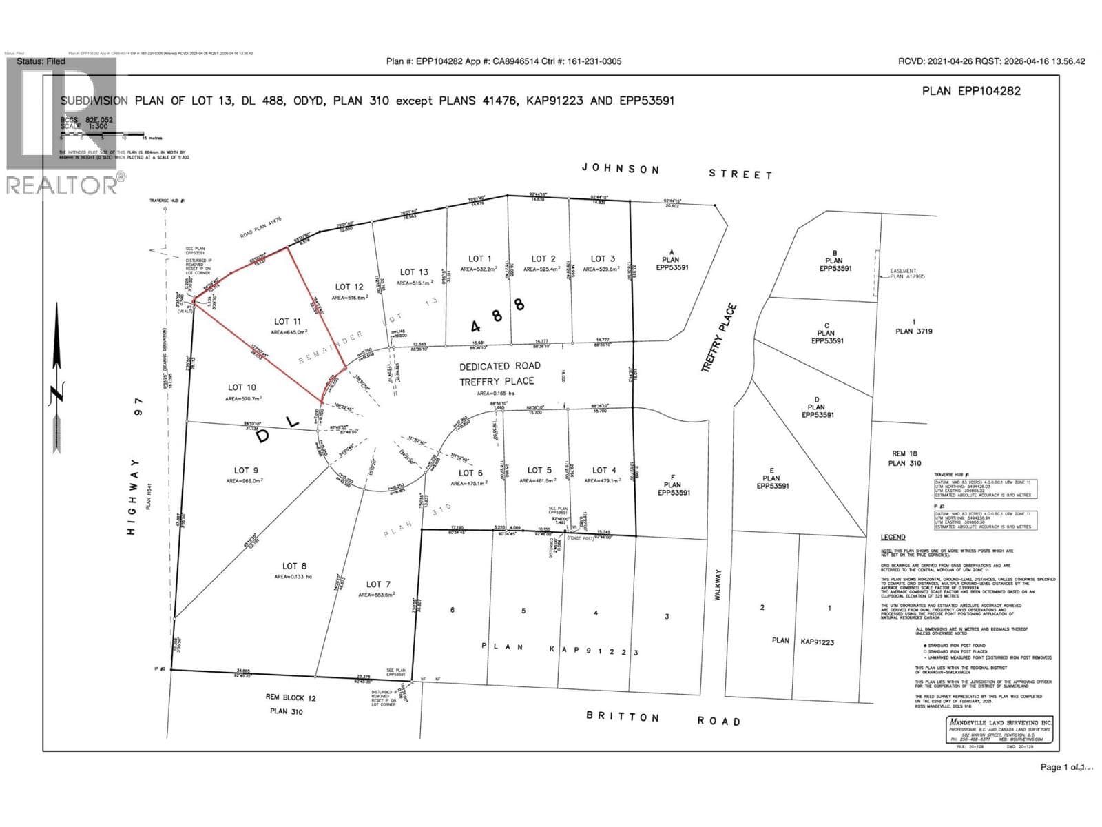 vacant land at 1732 TREFFRY Place — $279,000