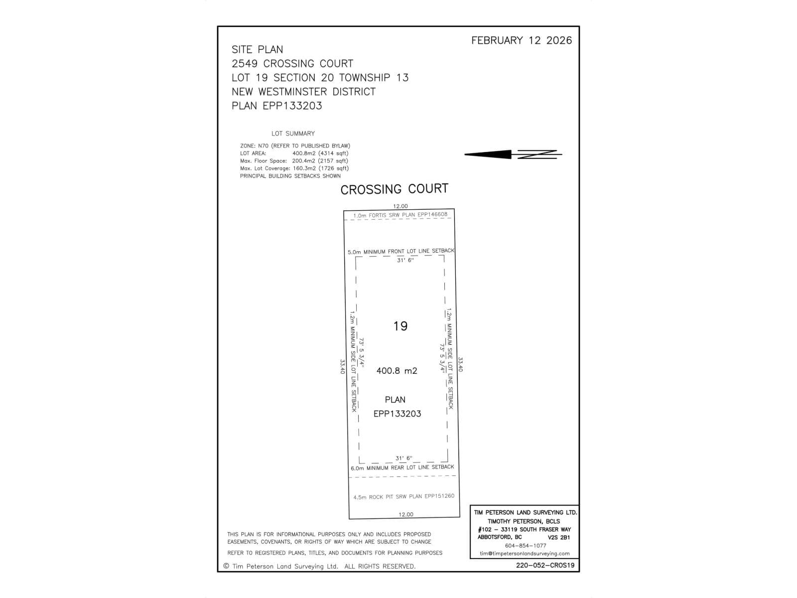 vacant land at 2549 CROSSING COURT — $639,000
