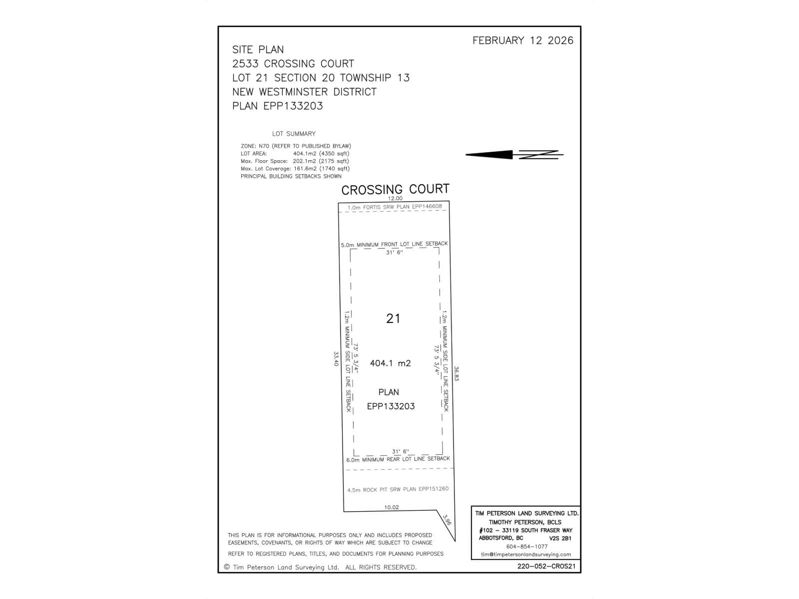 vacant land at 2533 CROSSING COURT — $639,000