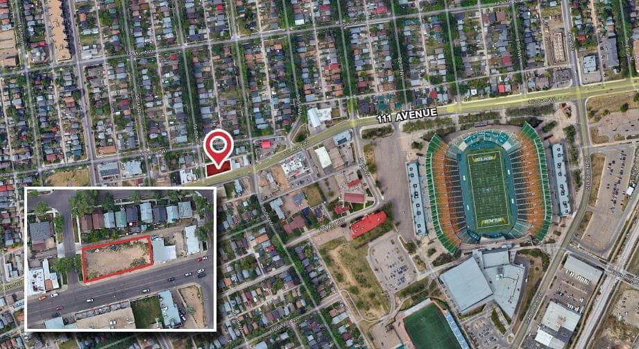 vacant land at 9232  111 Avenue — $550,000