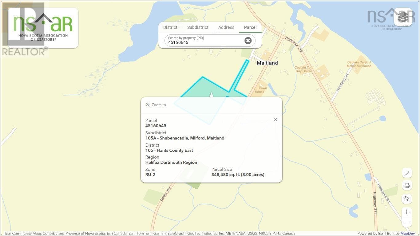 vacant land at 8 Acres Cedar Road, Church Hill — $85,000