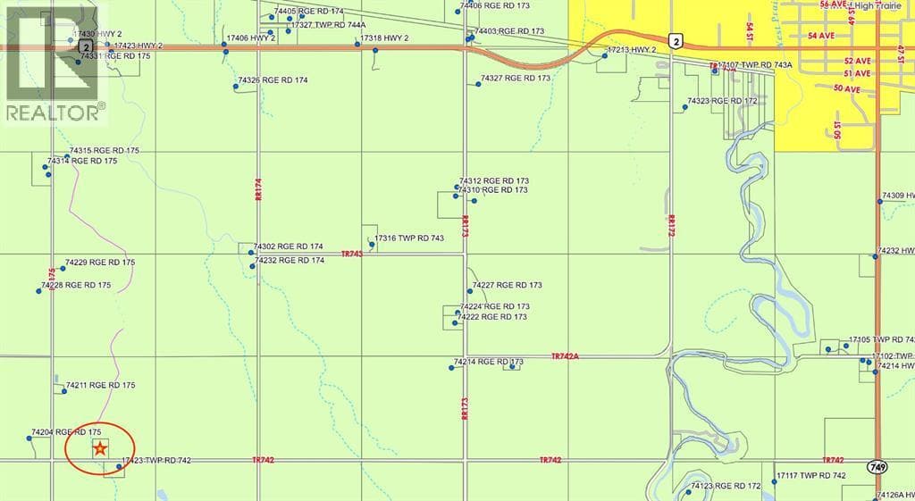 vacant land at 17426 Township 742 — $58,900