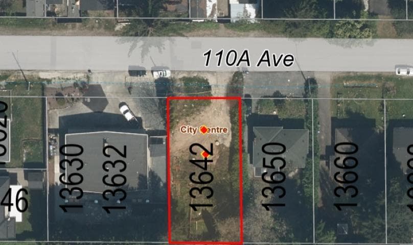 vacant land at 13642 110A AVENUE — $1,099,000