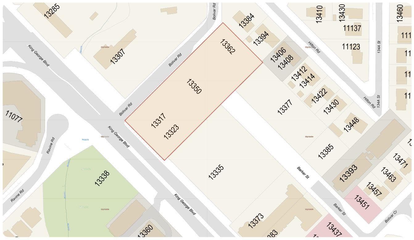 vacant land at 13317 KING GEORGE BLVD — $18,990,000