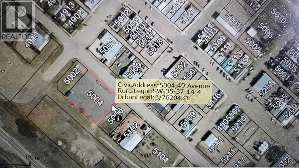 vacant land at 5004 49 Avenue — $45,000