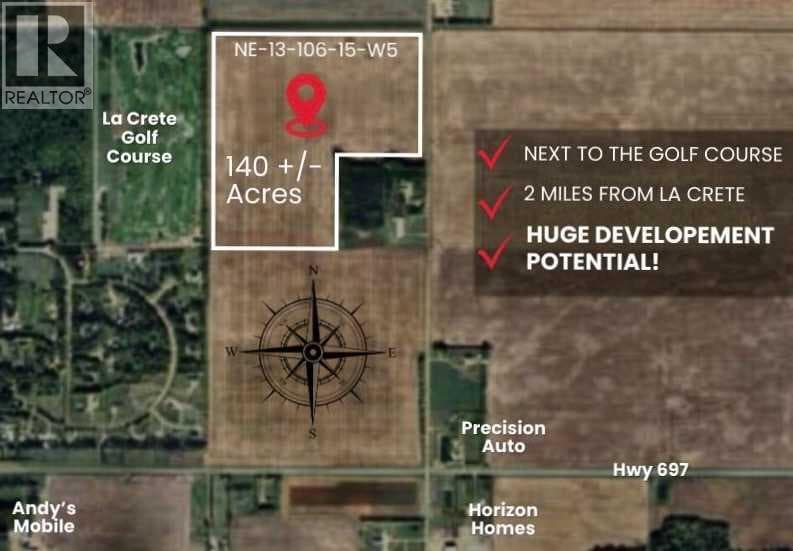 vacant land at NE-13-106-15-W5 — $1,200,000