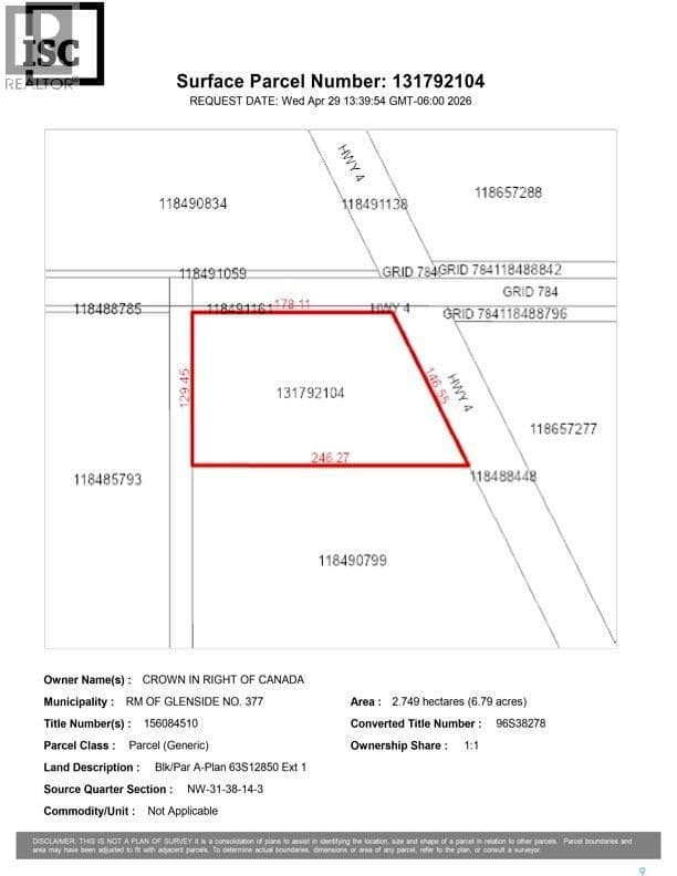 RM of Glenside 6.79 Acres